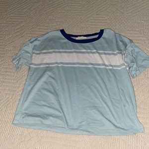 juniors L Pink Republic Cropped T-Shirt